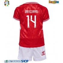Maglie da calcio Danimarca Mikkel Damsgaard #14 Prima Maglia Bambino Europei 2024 Manica Corta (+ Pantaloni corti)